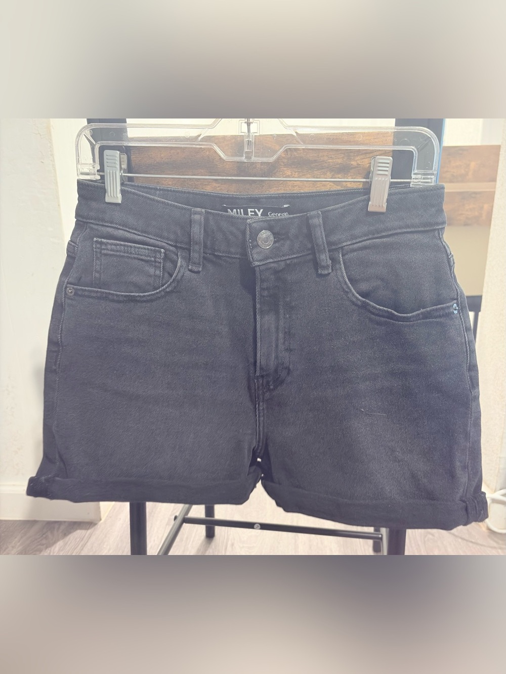 Miley George Black Denim Women’s Jean Shorts
